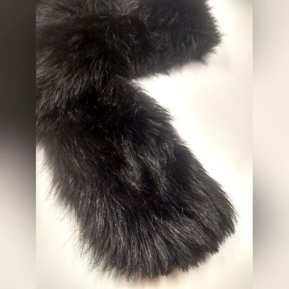 Faux Fur Mink  Long Winter Scarf with Satin Lining Vintage - Picture 3 of 16